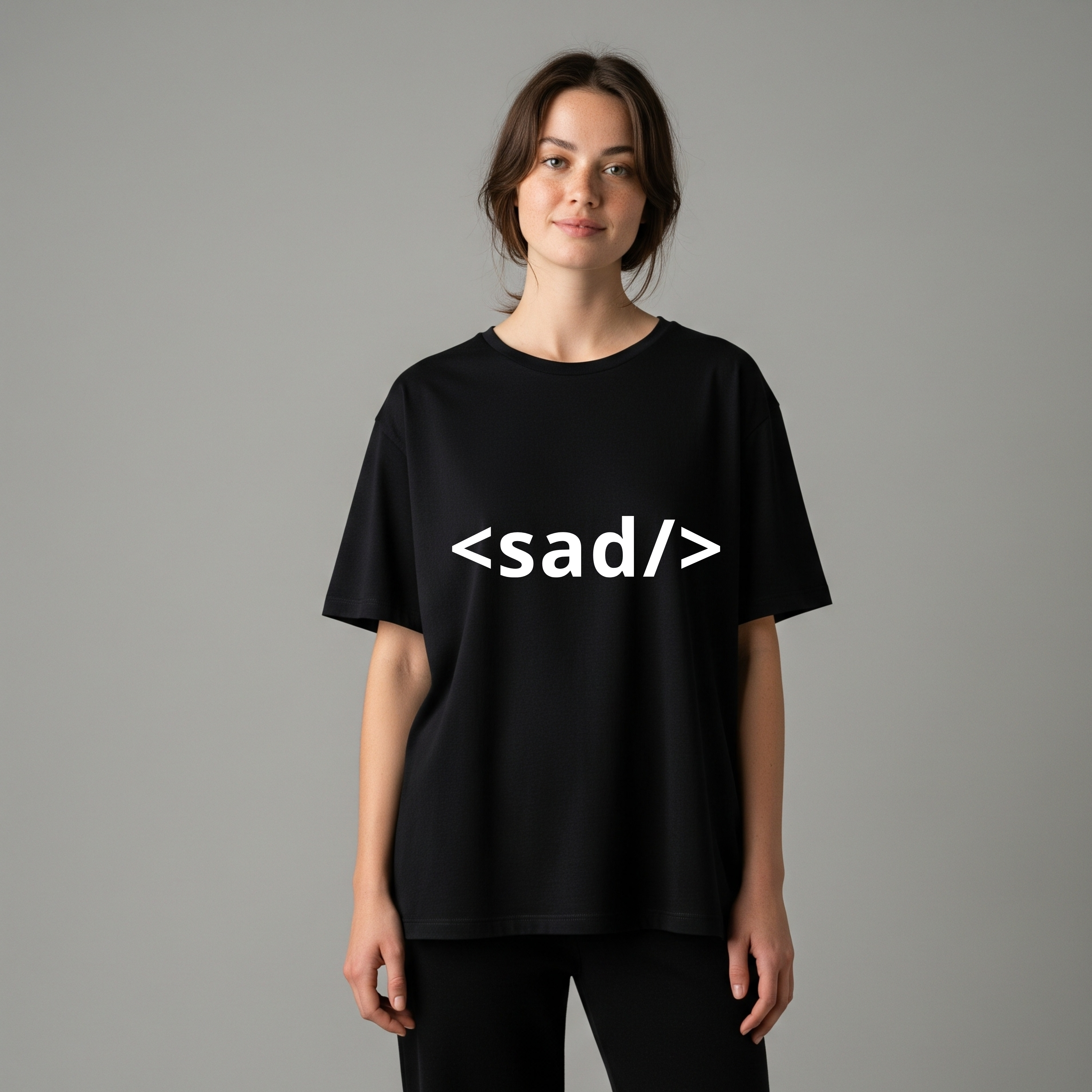 sad – Funny Developer T-Shirt