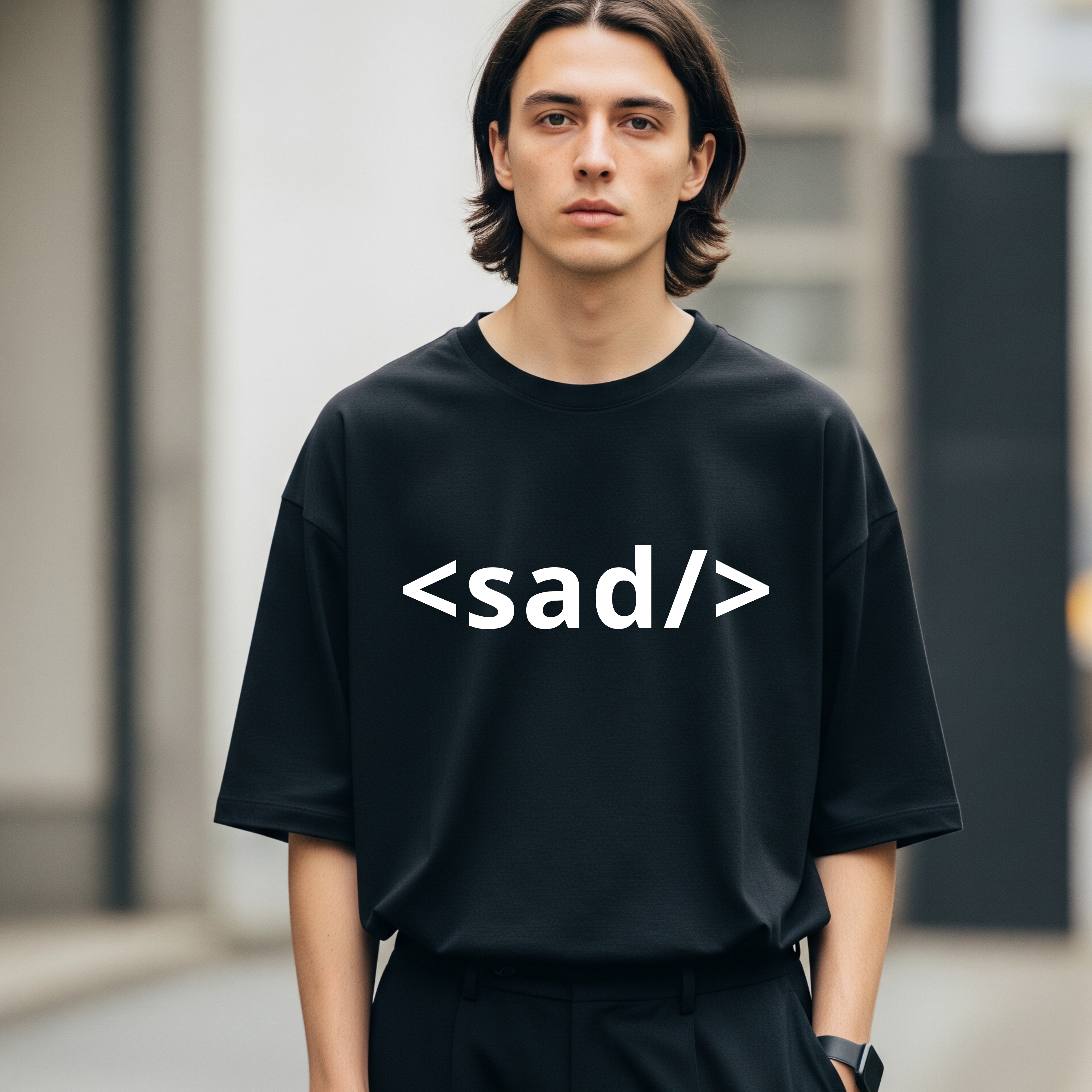 sad – Funny Developer T-Shirt