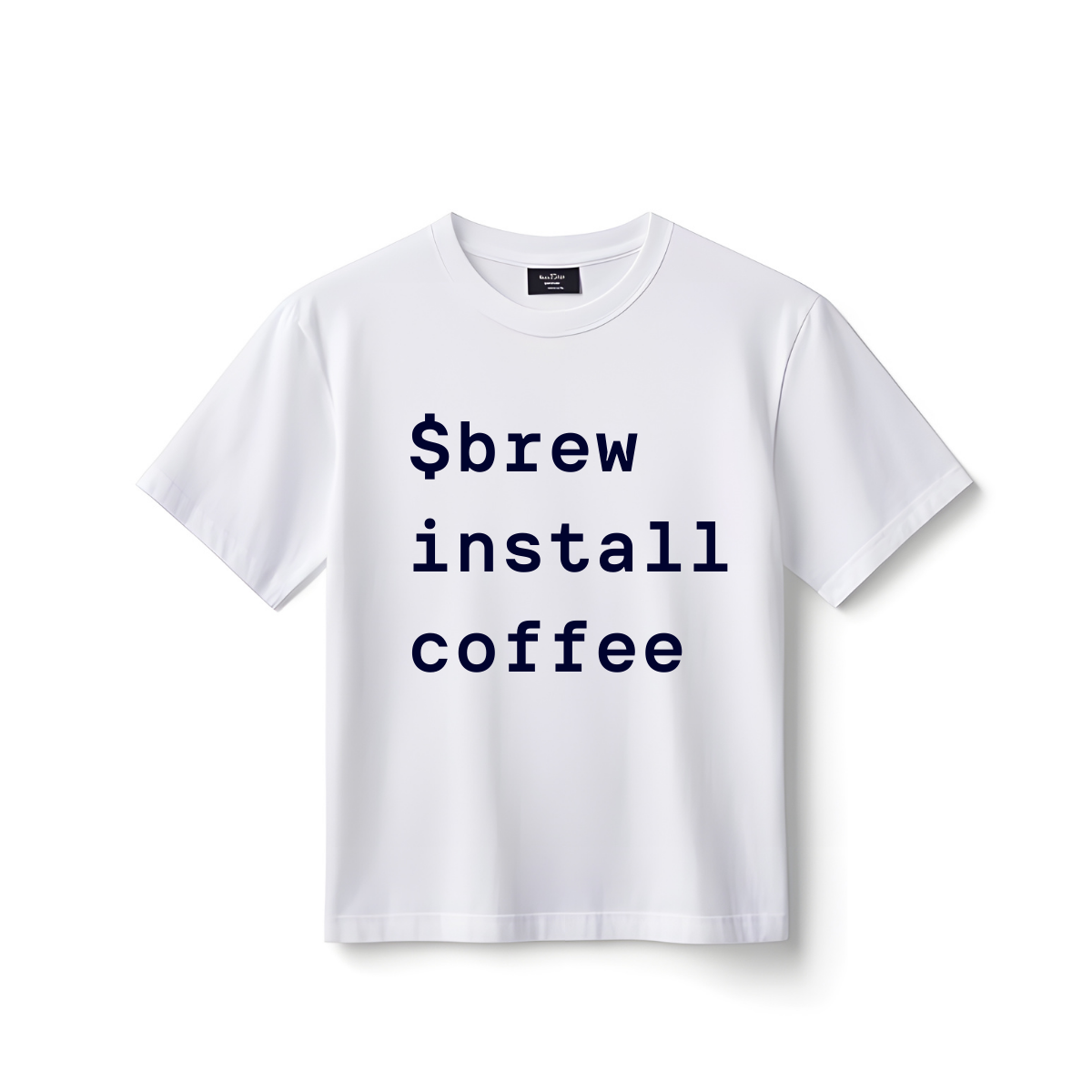 $Brew Install Coffee – Funny Developer T-Shirt