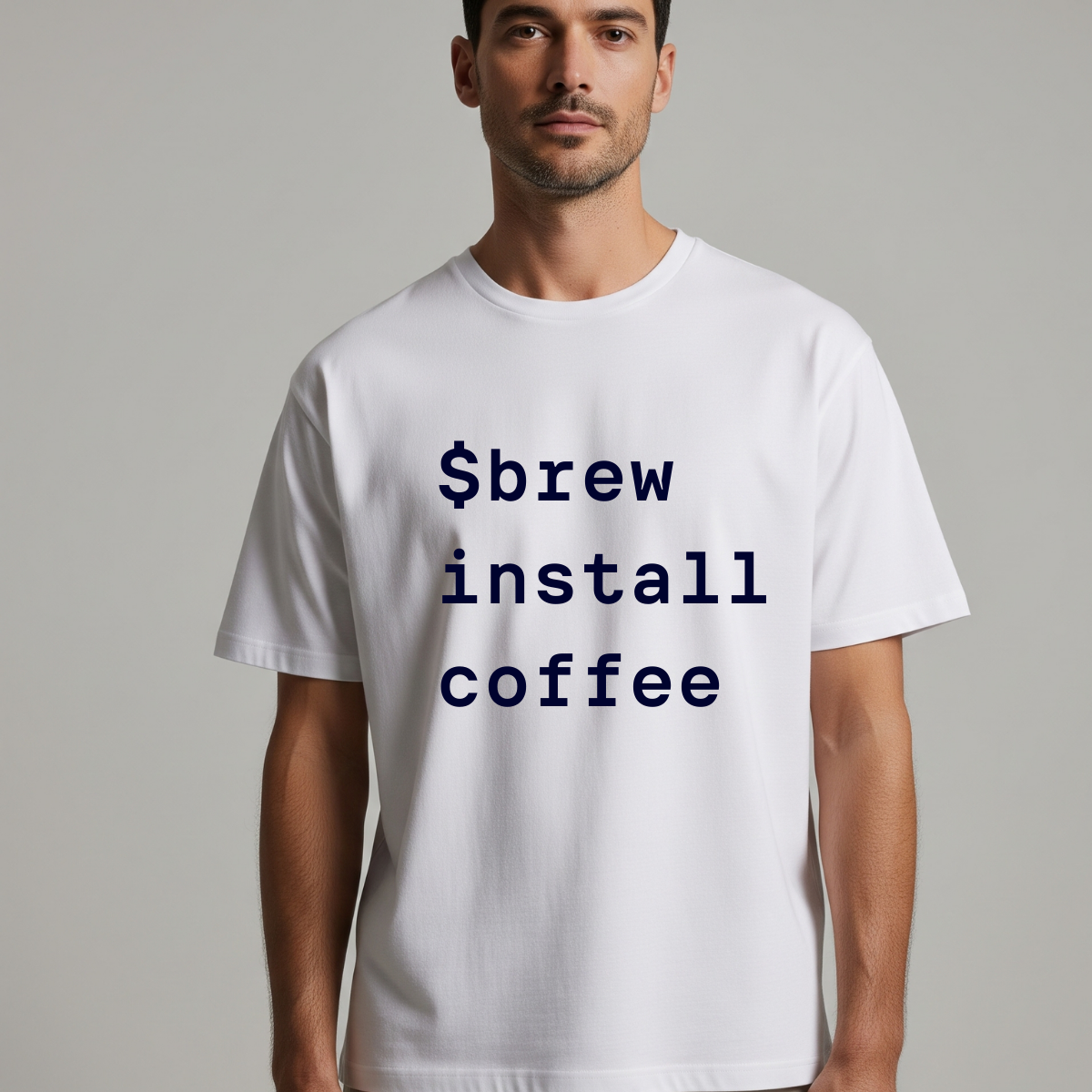 $Brew Install Coffee – Funny Developer T-Shirt