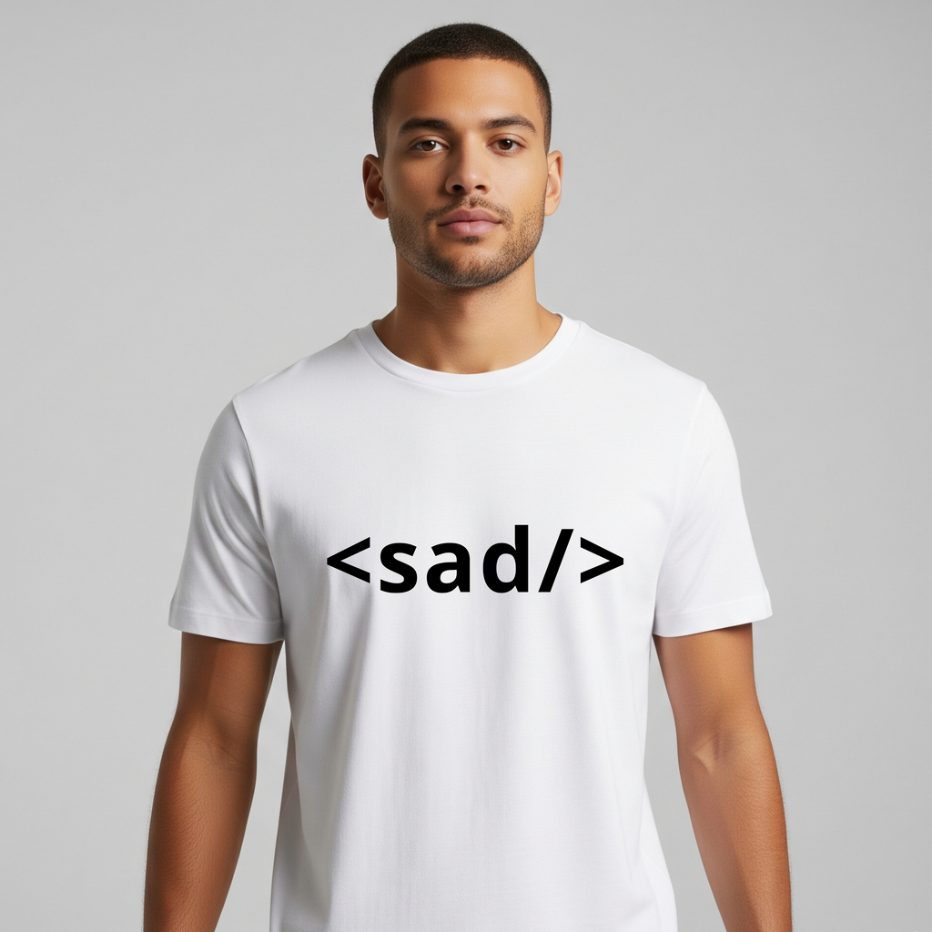 sad – Funny Developer T-Shirt